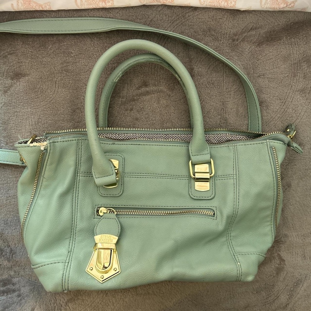 Mint Green Leather Handbag